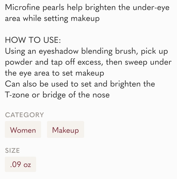 Becca cosmetics, Under Eye Brightening Setting Powder - Picture 5 of 6